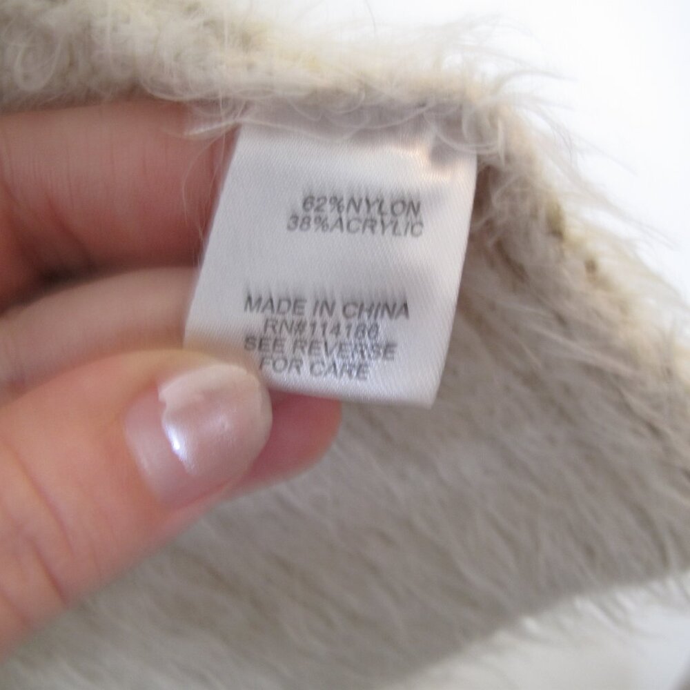 CYNTHIA ROWLEY Cream Eyelash Leopard Cardigan - Picture 7 of 8